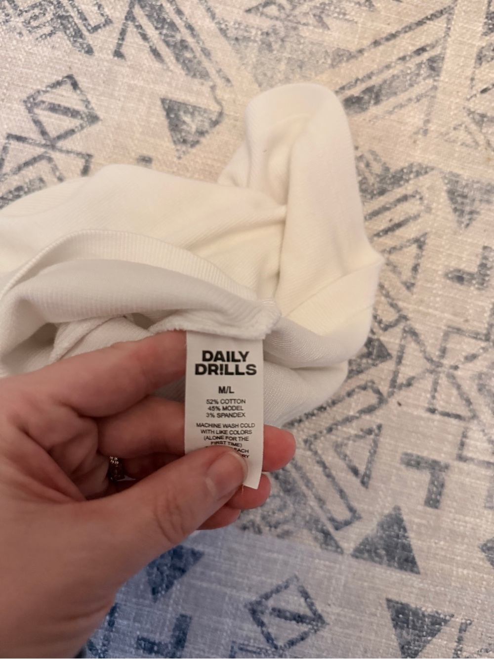 Rare Daily Drills Ribbed Tank Top - White & Congress - Picture 4 of 4